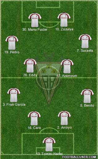 Albacete B., S.A.D. football formation