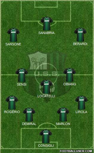 Sassuolo football formation