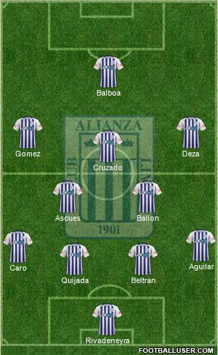 C Alianza Lima football formation