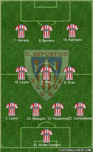 C.D. Lugo 4-3-3 football formation