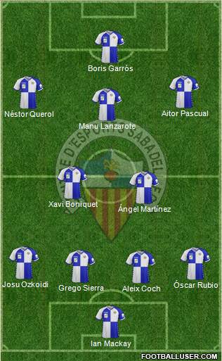 C.E. Sabadell football formation