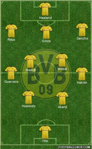 Borussia Dortmund Formation 2020