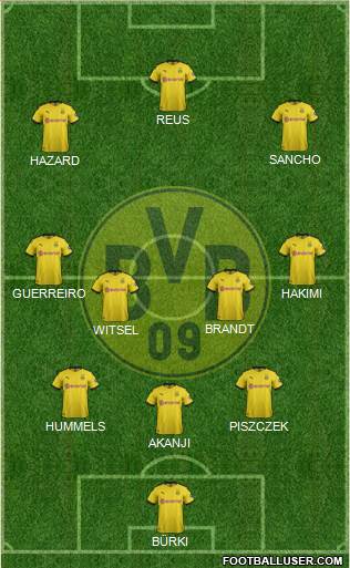 Borussia Dortmund Formation 2020