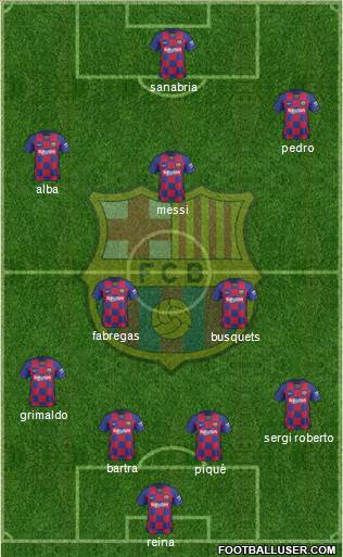 F.C. Barcelona Formation 2020