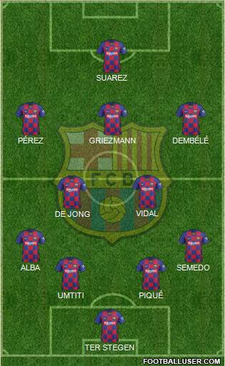 F.C. Barcelona Formation 2020