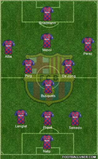F.C. Barcelona Formation 2020