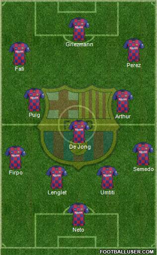 F.C. Barcelona Formation 2020
