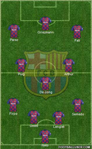 F.C. Barcelona Formation 2020