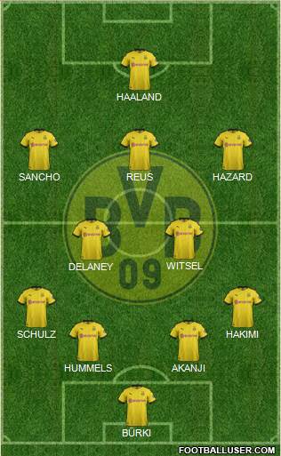 Borussia Dortmund Formation 2020