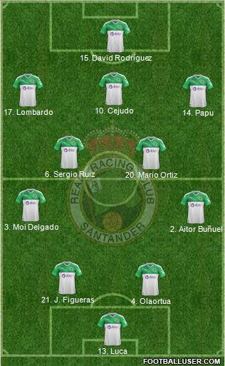 R. Racing Club S.A.D. football formation