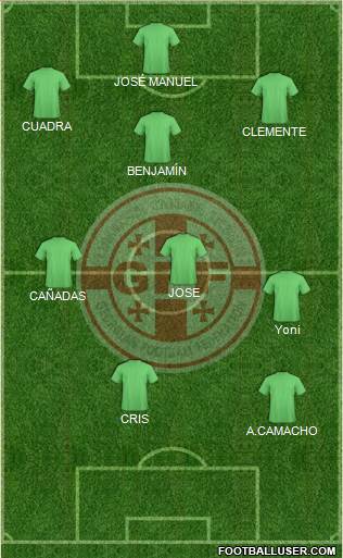 Georgia 4-1-2-3 football formation