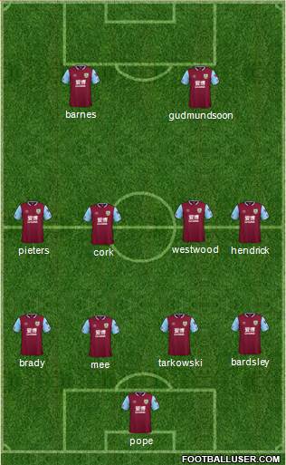 Burnley football formation