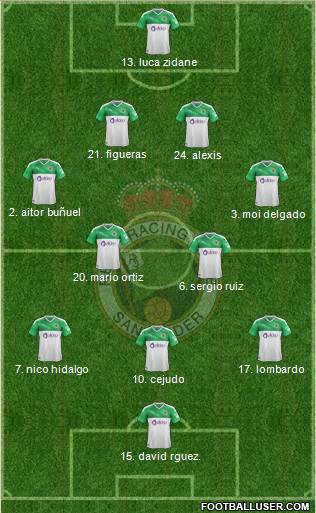 R. Racing Club S.A.D. football formation