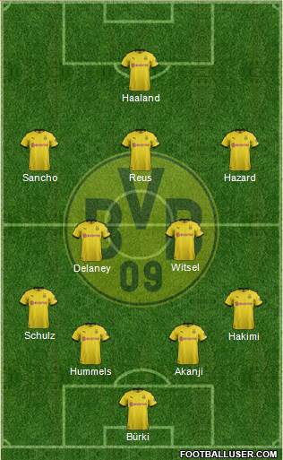 Borussia Dortmund Formation 2020