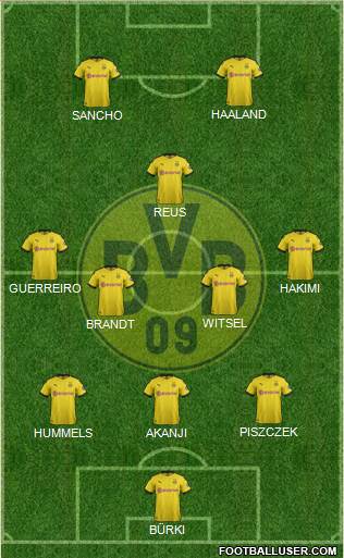Borussia Dortmund Formation 2020