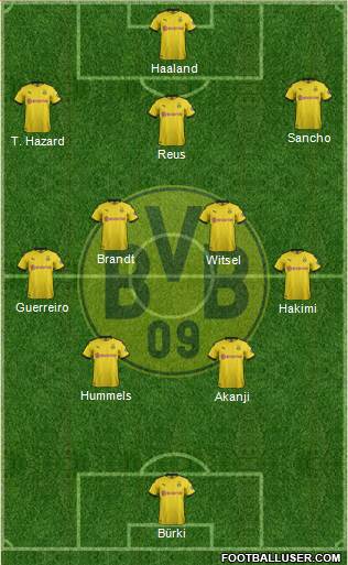 Borussia Dortmund Formation 2020