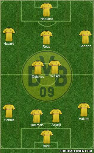 Borussia Dortmund Formation 2020