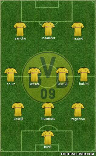 Borussia Dortmund Formation 2020