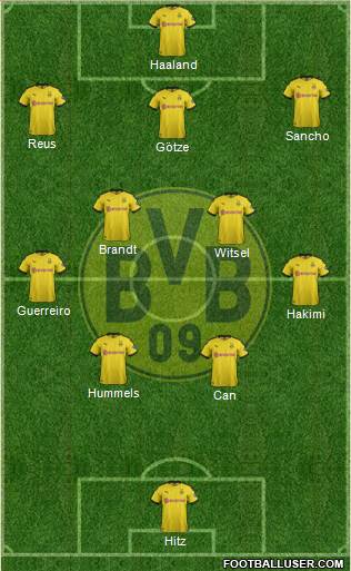 Borussia Dortmund Formation 2020