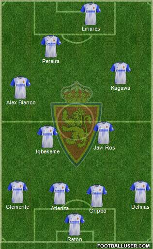 R. Zaragoza S.A.D. football formation