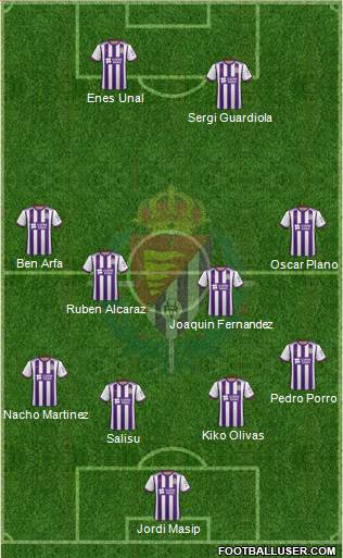 R. Valladolid C.F., S.A.D. football formation