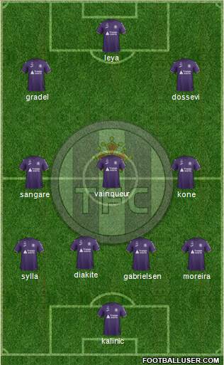 Toulouse Football Club 4-3-3 football formation