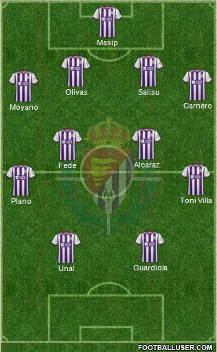 R. Valladolid C.F., S.A.D. football formation