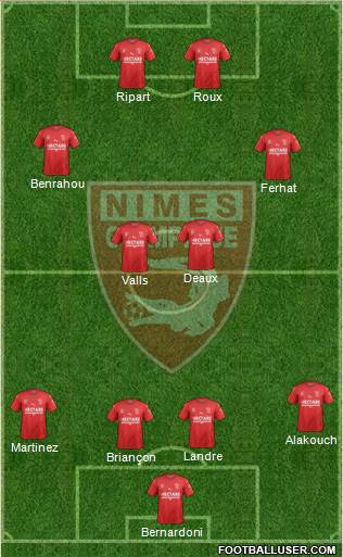 Nîmes Olympique football formation