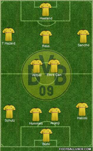 Borussia Dortmund Formation 2020