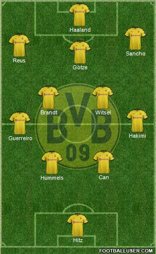 Borussia Dortmund Formation 2020