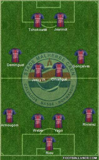 Stade Malherbe Caen Basse-Normandie football formation