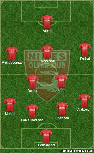 Nîmes Olympique football formation