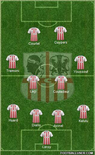 Athletic Club Ajaccien Football football formation