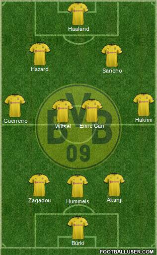 Borussia Dortmund Formation 2020