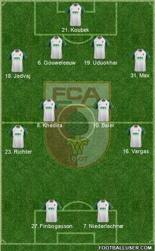 FC Augsburg Formation 2020