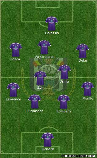 RSC Anderlecht Formation 2020