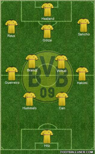 Borussia Dortmund Formation 2020