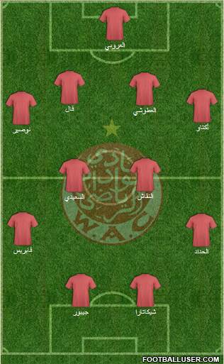 Wydad Athletic Club 4-4-2 football formation