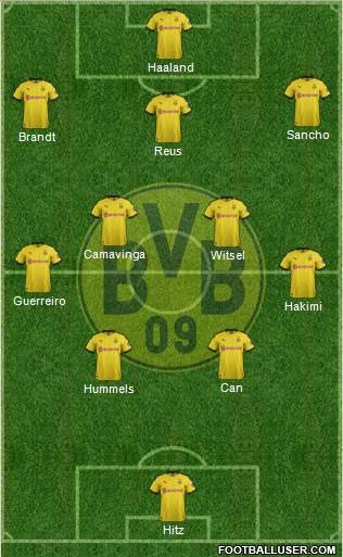 Borussia Dortmund Formation 2020