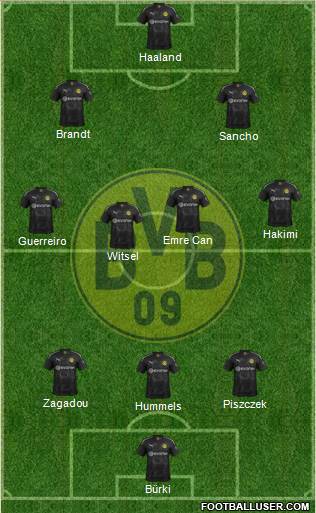 Borussia Dortmund Formation 2020