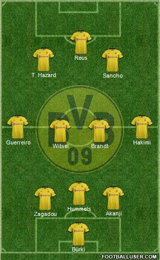Borussia Dortmund Formation 2020
