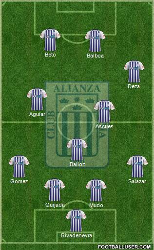 C Alianza Lima football formation