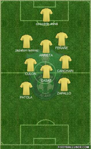 Al-Ahli (KSA) 4-4-2 football formation