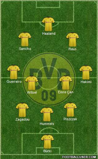 Borussia Dortmund Formation 2020