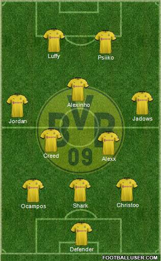 Borussia Dortmund Formation 2020