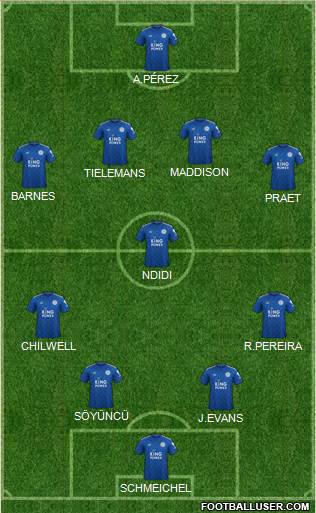 Leicester City Formation 2020
