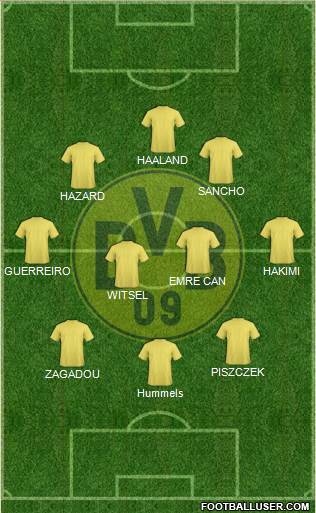 Borussia Dortmund Formation 2020