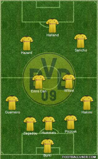 Borussia Dortmund Formation 2020
