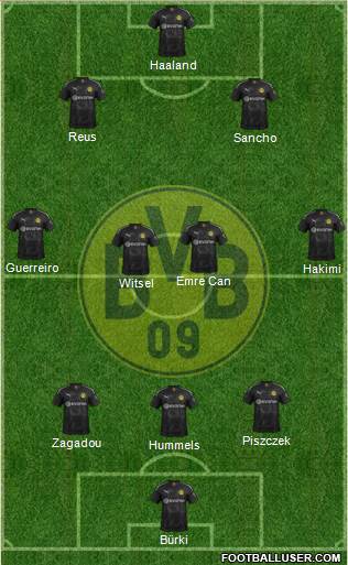 Borussia Dortmund Formation 2020