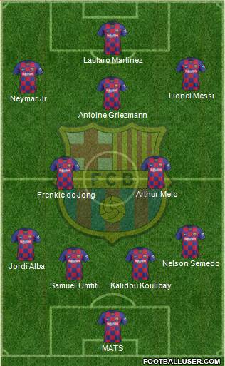 F.C. Barcelona Formation 2020